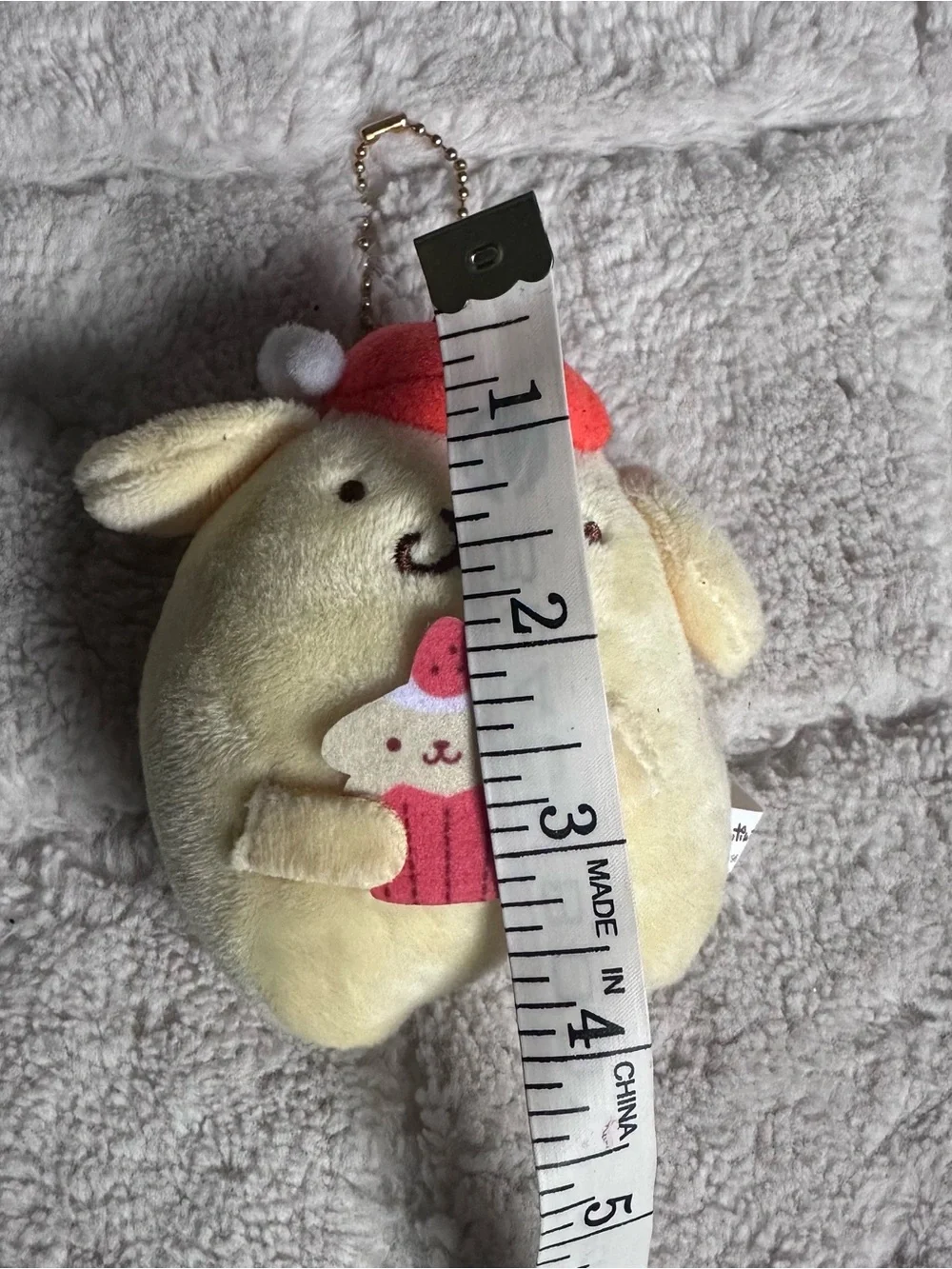 Sanrio | Furyu Pompompurin Strawberry plush keychain